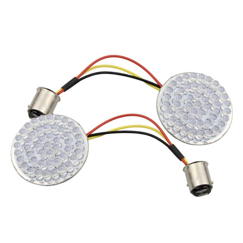 2 PCS Motorcycle LED Signal Steering Lamp For Dyna(Red Light 1156 Without Lampshade)