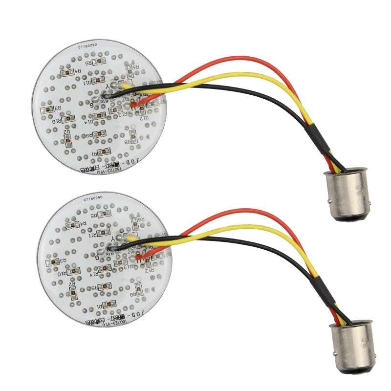 2 PCS Motorcycle LED Signal Steering Lamp For Dyna(Red Light 1156 Without Lampshade)