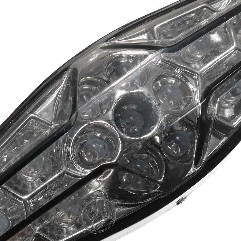 Motorcycle 15LED Brake Light Tail Light Decoration Lamp(White Shell)