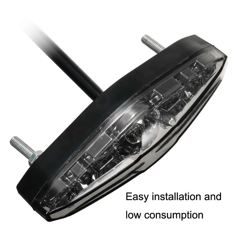 Motorcycle 15LED Brake Light Tail Light Decoration Lamp(White Shell)