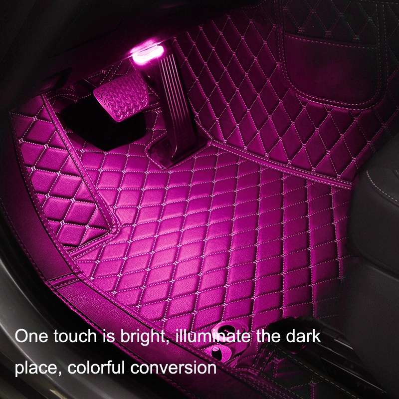 Car Colorful Voice-activated Reading Touch Atmosphere Light, Style: Touch Type (Blue)