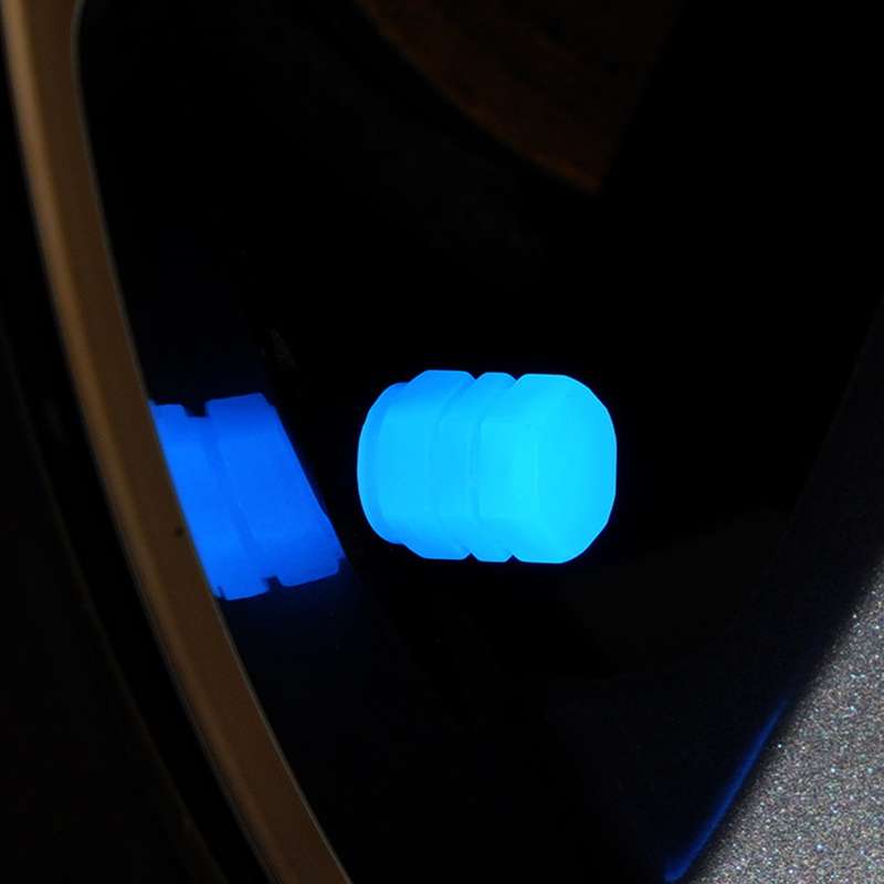 4pcs / Set Luminous Tire Valve Cap Electric Motorcycle Vacuum Tire Valve Cover, Style: Split Effect(