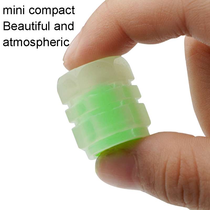 4pcs / Set Luminous Tire Valve Cap Electric Motorcycle Vacuum Tire Valve Cover, Style: Split Effect(