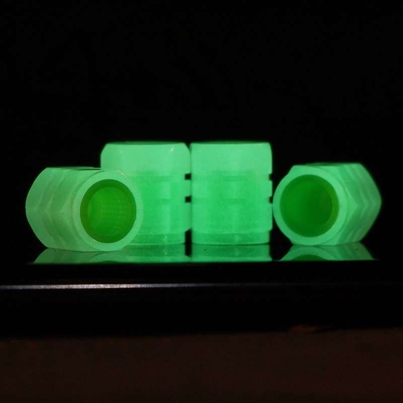 4pcs / Set Luminous Tire Valve Cap Electric Motorcycle Vacuum Tire Valve Cover, Style: Split Effect(