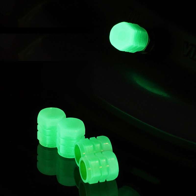 4pcs / Set Luminous Tire Valve Cap Electric Motorcycle Vacuum Tire Valve Cover, Style: Split Effect(