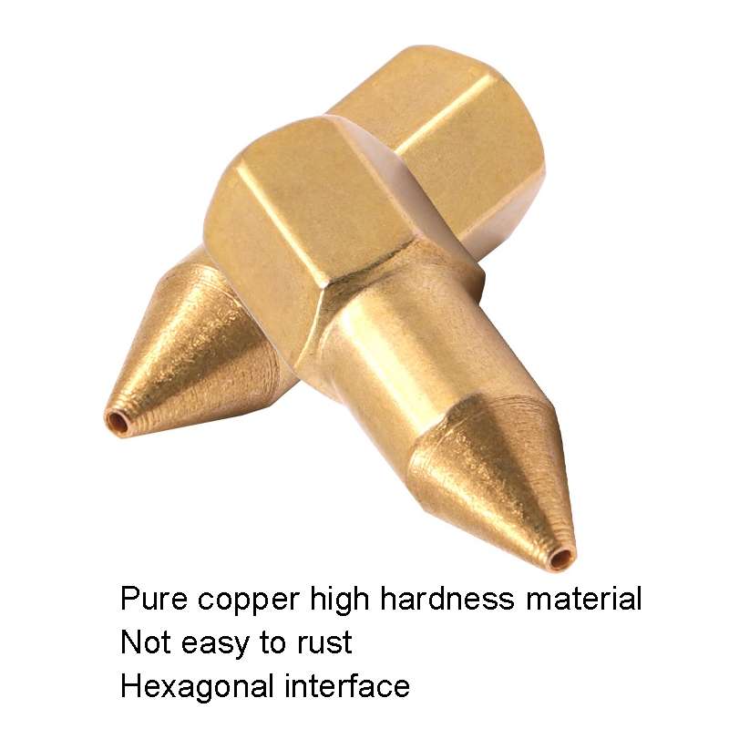 50 PCS Butter Machine Head Copper Universal Steel Tip Pneumatic Oil Nozzle Head