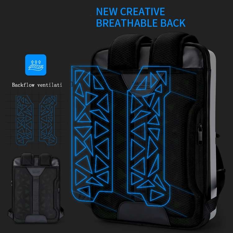 PC Hard Shell Computer Bag Gaming Backpack For Men, Color: Double-layer Silver
