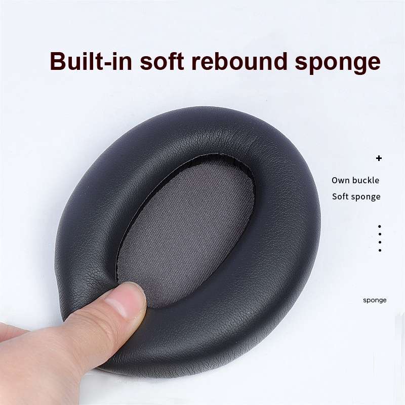 2 PCS Headset Earmuffs Sponge Cover for Edifier W820nb,Style: Khaki