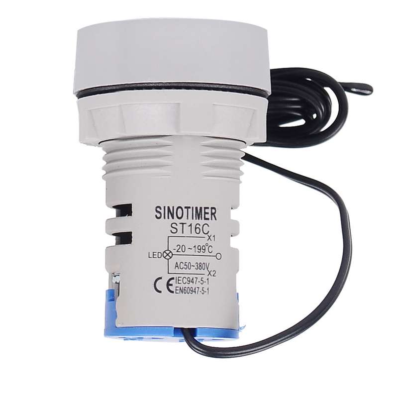 SINOTIMER -20-199 Degrees Celsius Small Temperature Display Indicator(ST16C-05 Yellow)