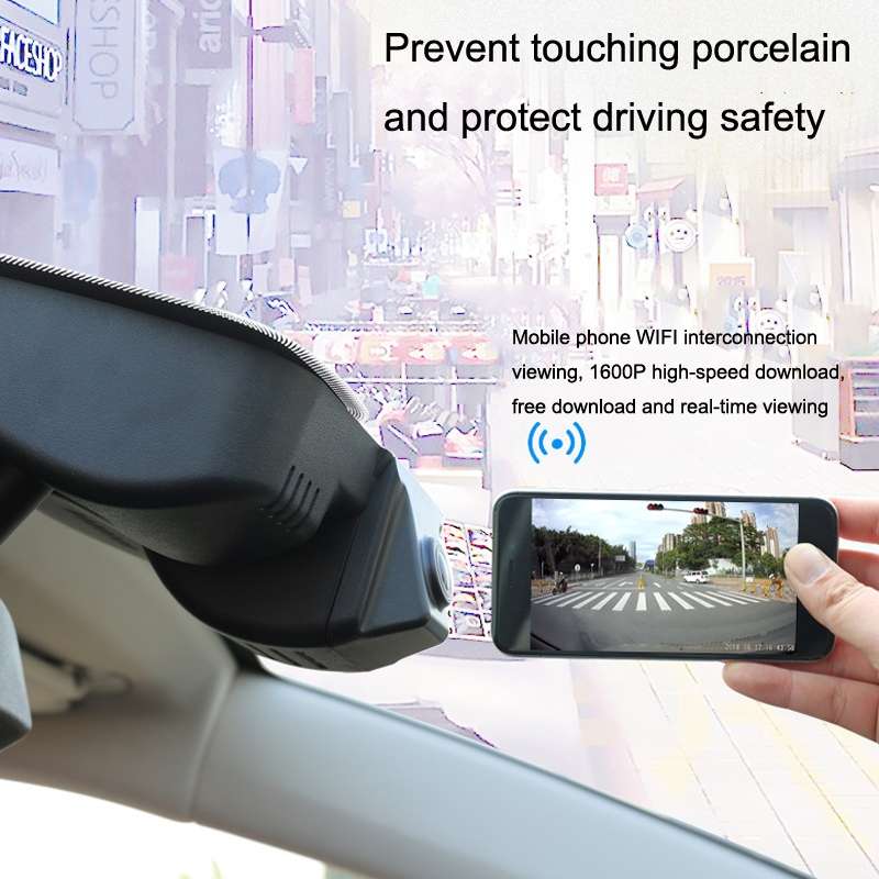 R860 Screen WIFI 1080p Hidden Driving Recorder Single Record(Black)