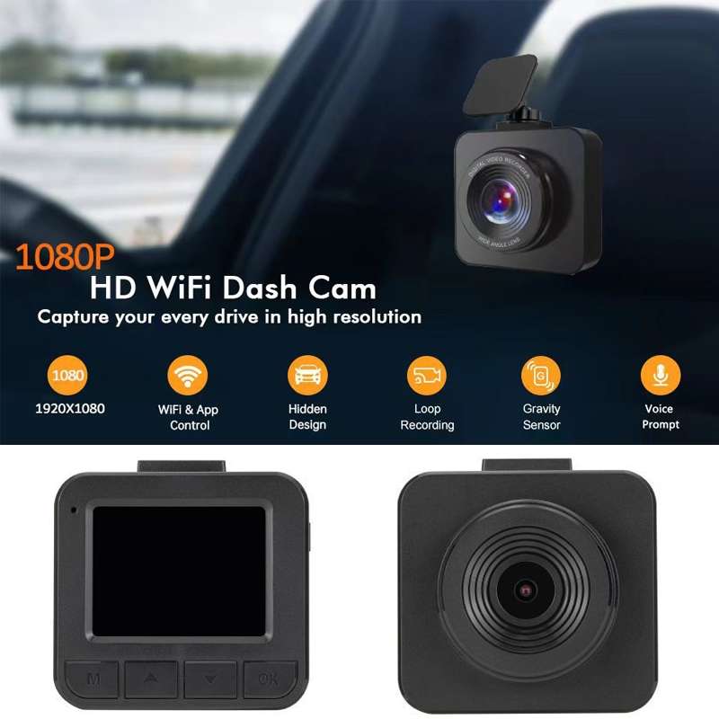 KG210 1080P WIFI Hidden HD Voice Prompt Car Recorder, Style: Single Len