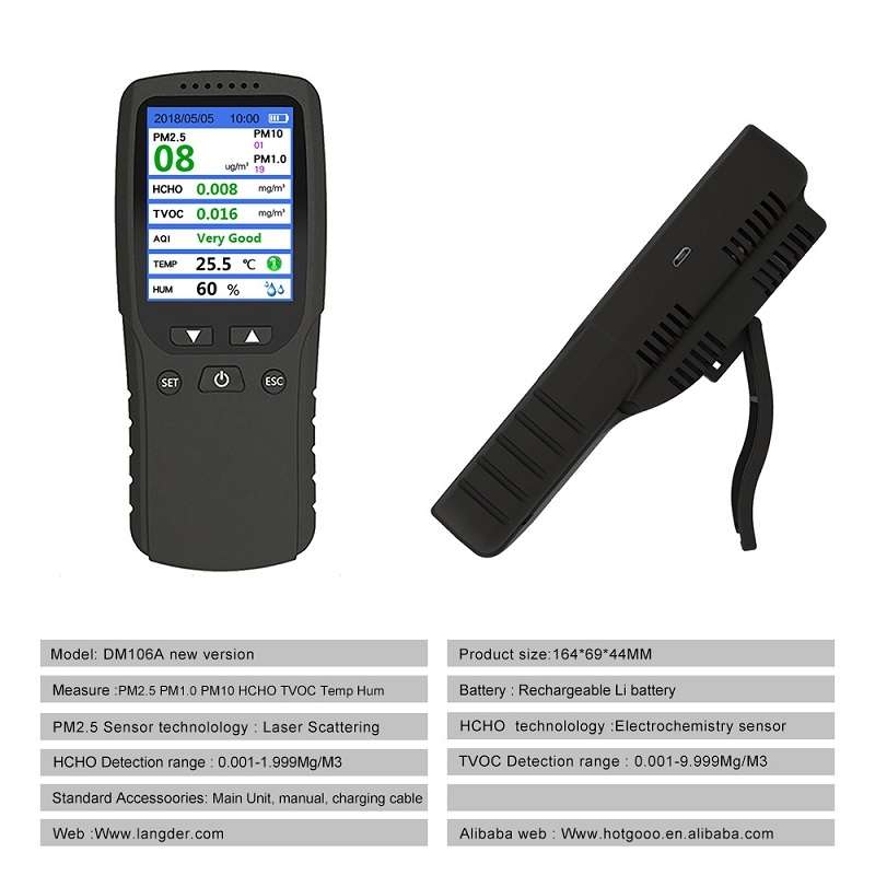 DM106A Indoor Haze Dust Formaldehyde Air Quality Detector