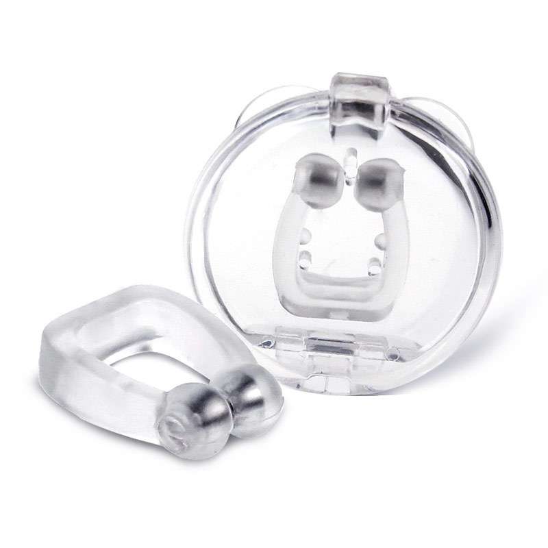 10 PCS Mini Portable Silicone Magnetic Anti-snoring Device(Transparent)
