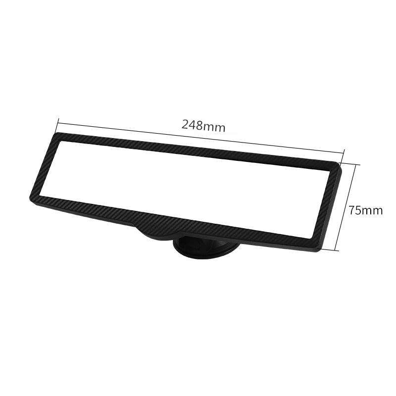 CZC-255 Carbon Fiber Indoor Rearview Mirror Modified Suction Cup Endoscope Auxiliary Mirror(White Mi