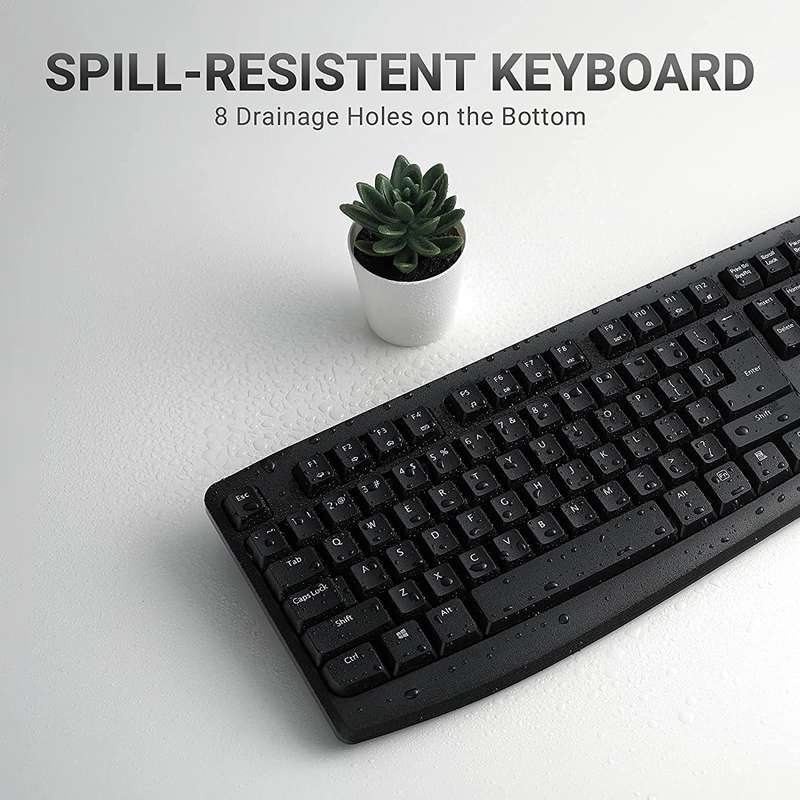 Rapoo X1800PRO 104 Keys Waterproof Multimedia Wireless Keyboard Mouse Set(Black)