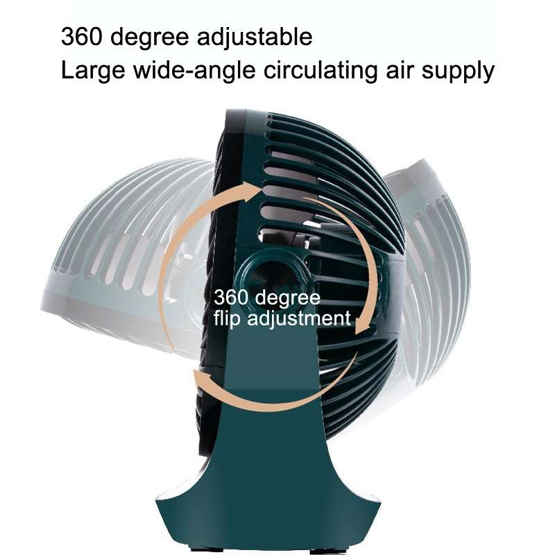 Desktop USB Fan Charging Mini Portable Fan 5000mAh (Gray)