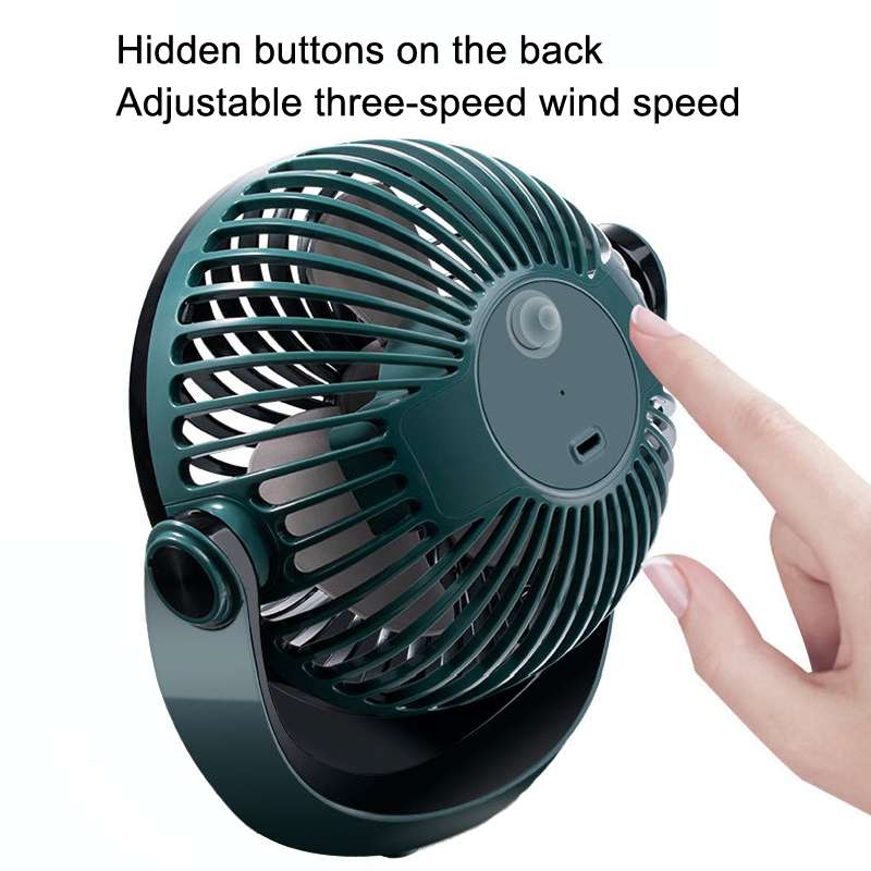 Desktop USB Fan Charging Mini Portable Fan 5000mAh (Gray)