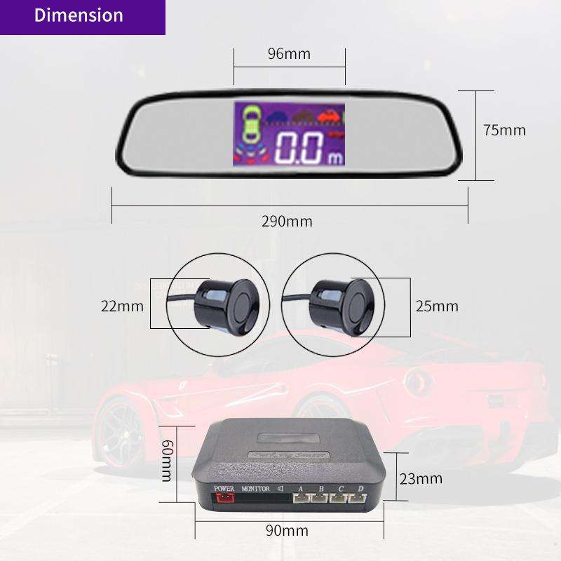 Wireless Radar with LED Display Automatic Alarm Reversing Assist(PZ314W)