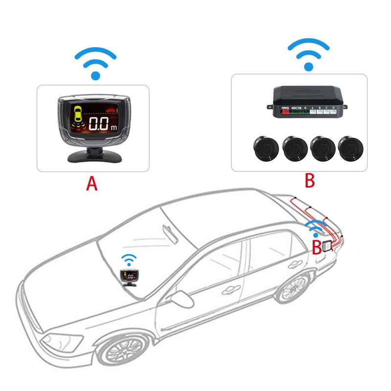 Wireless Radar with LED Display Automatic Alarm Reversing Assist(PZ312W)