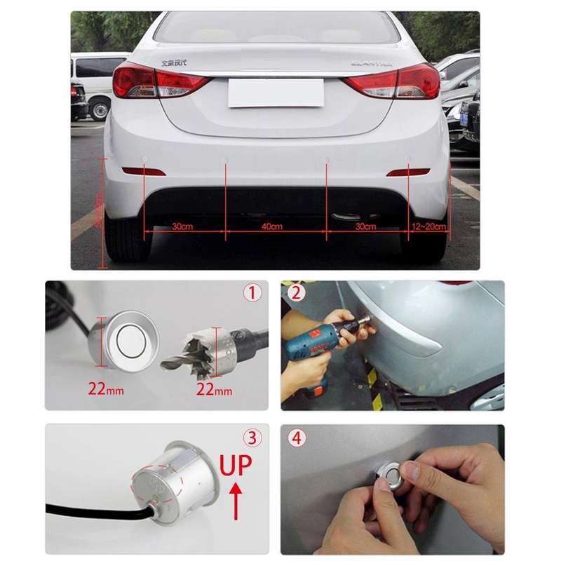 Wireless Radar with LED Display Automatic Alarm Reversing Assist(PZ312W)