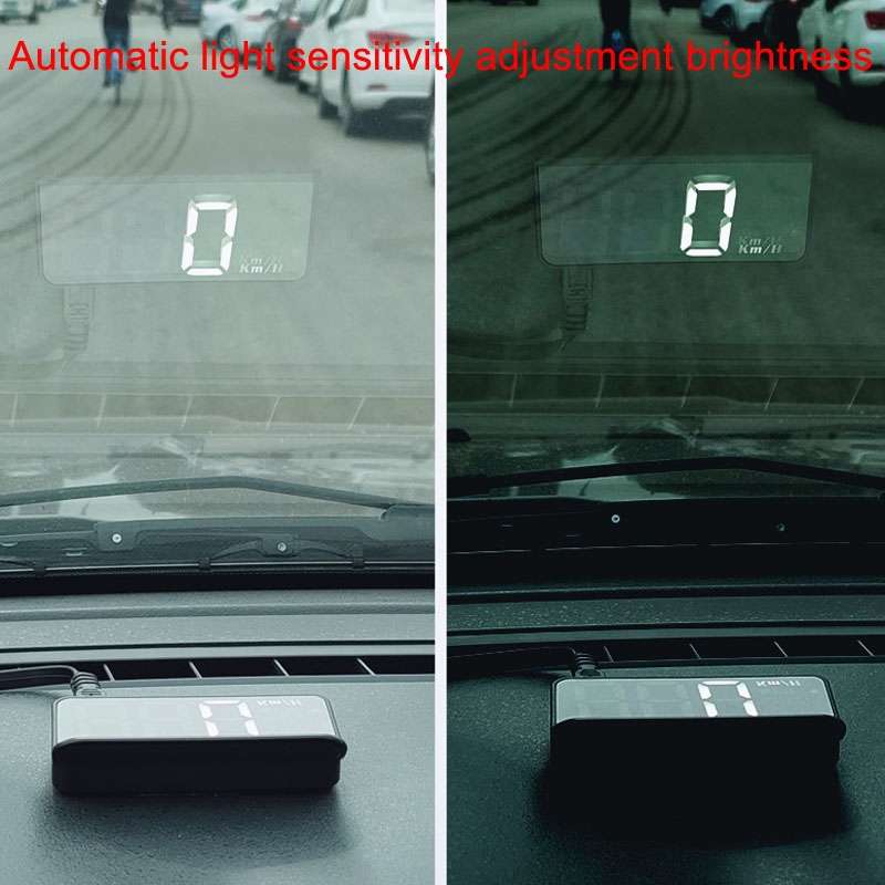Wireless Car OBD Speed Water Temperature Raising Instrument Panel HD Projector