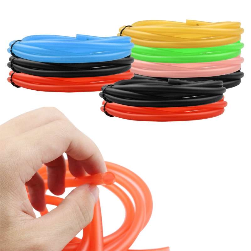 10PCS Motorcycle Modification Oil Pipe Rubber Gasoline Pipe, Length: 1m(Red)