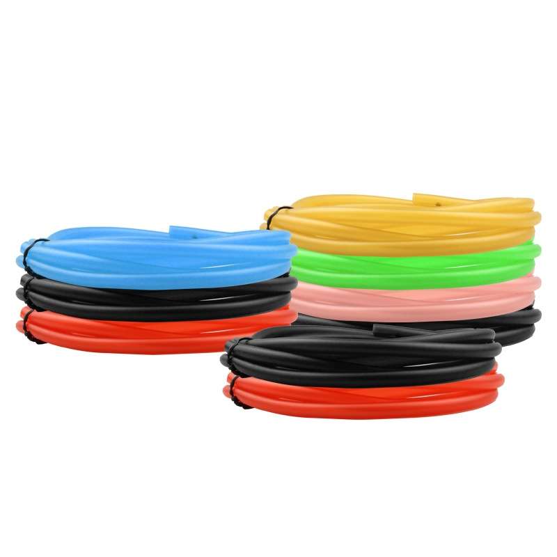 10PCS Motorcycle Modification Oil Pipe Rubber Gasoline Pipe, Length: 1m(Red)