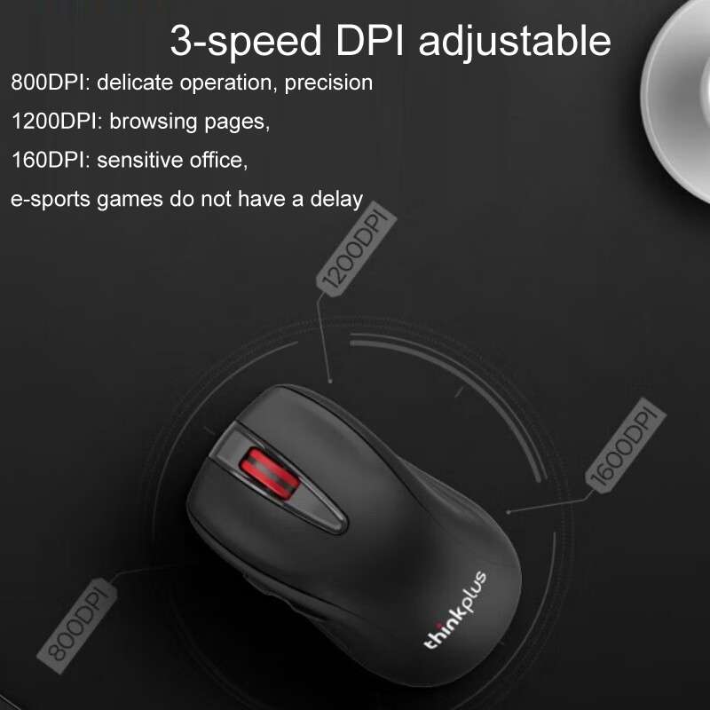 Lenovo Thinkplus High-Precision Wireless Mouse Ergonomic Design Gaming Office Mouse(WL200PRO)