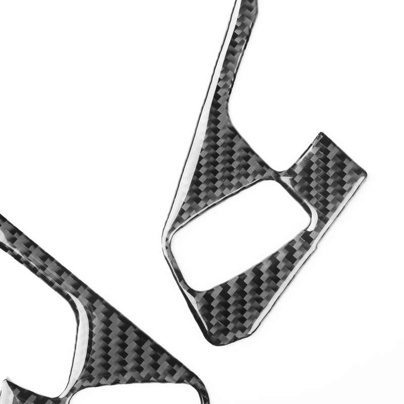 For Chevrolet Corvette C8 2pcs /Set Steering Wheel Button Frame Sticker(Black)