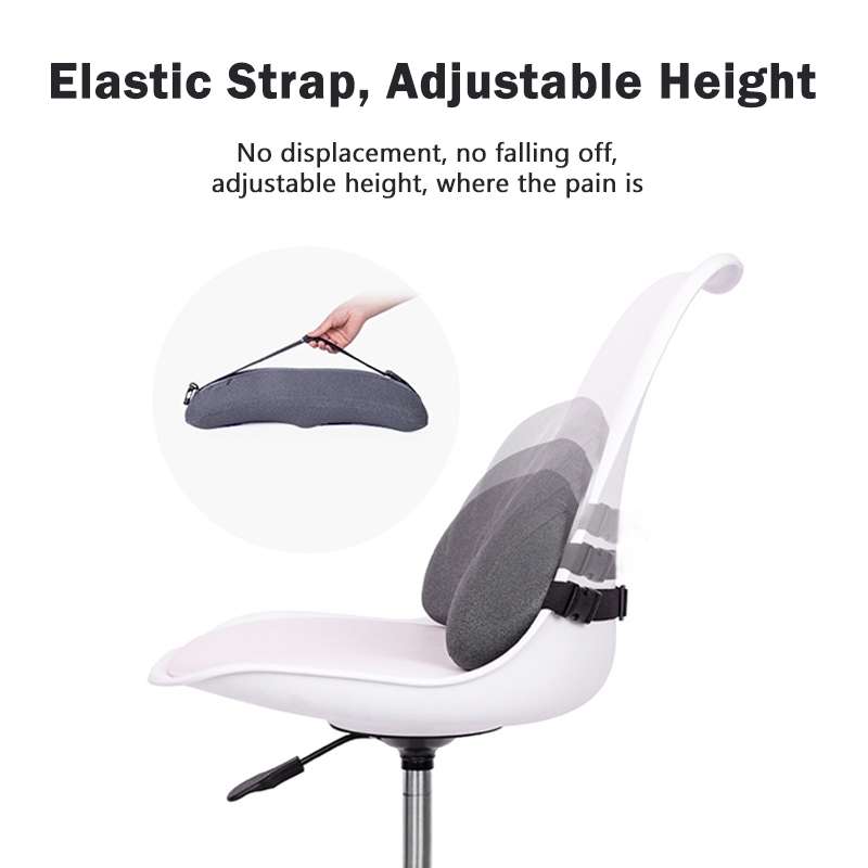 Memory Foam Car Lumbar Cushion Driving Seat Cushion(Gray)