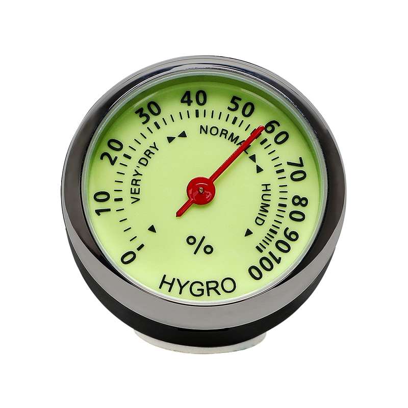 Car Night Light Thermometer Humidity Meter Mechanical Mini Ornament(Hygrometer)