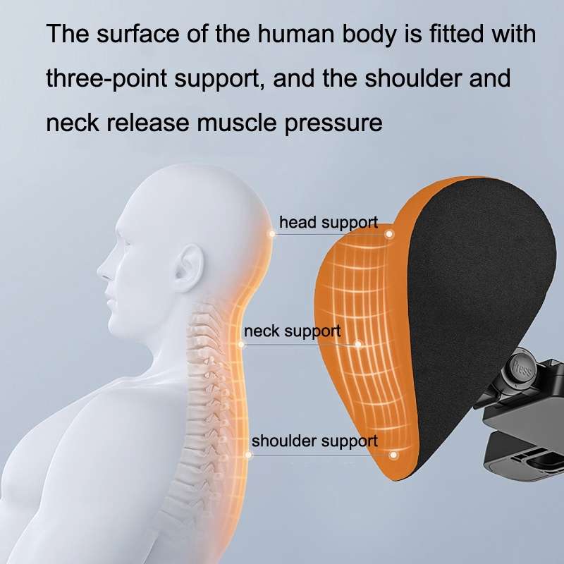 A09 Car Seat Headrest Memory Foam Comfortable Neck Pillow, Style: Without Stand (Orange)