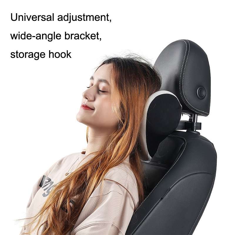 A09 Car Seat Headrest Memory Foam Comfortable Neck Pillow, Style: Without Stand (Coffee)