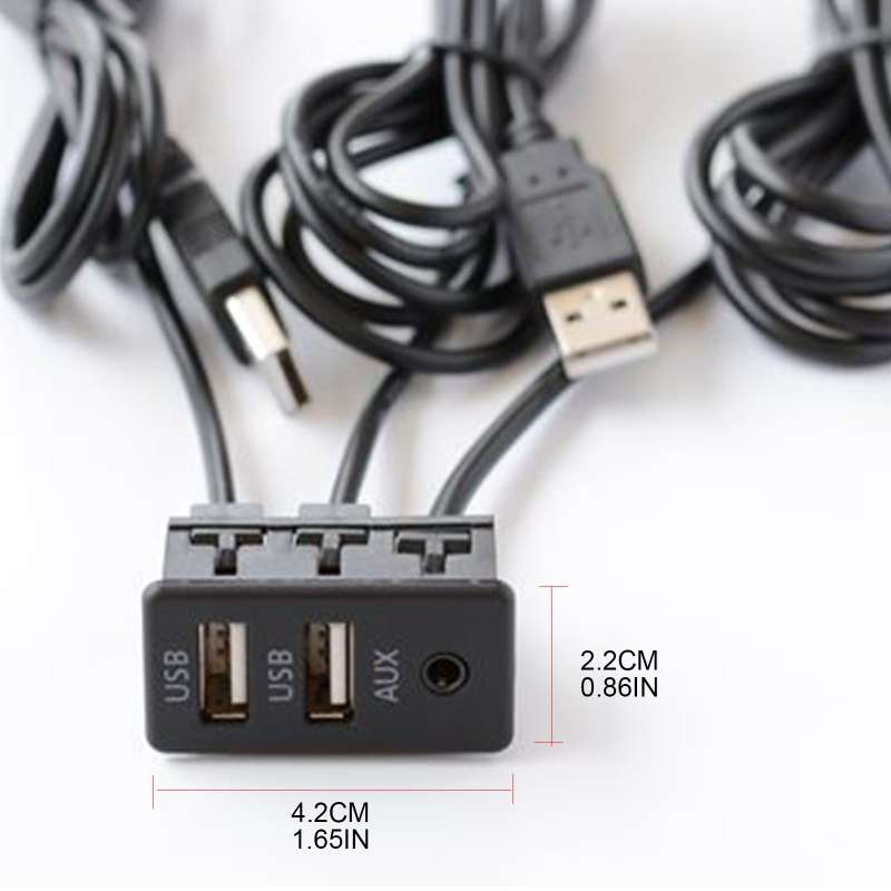 Car Universal Modification Dual USB +AUX Interface Charging Seat