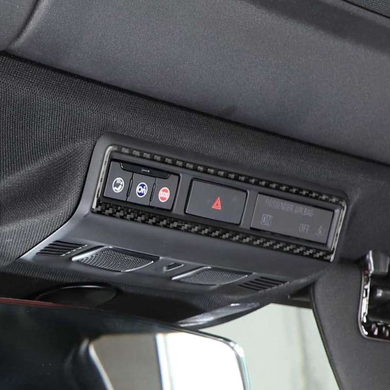 For Chevrolet Corvette C8 Warning Light Switch Frame Sticker(Black)