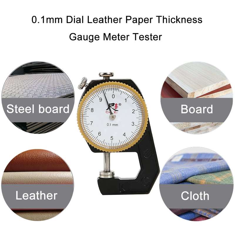 CHIXI Handheld Thickness Gauge Paper Thickness Gauge, Specification: Ordinary 0-20mm Flat Head