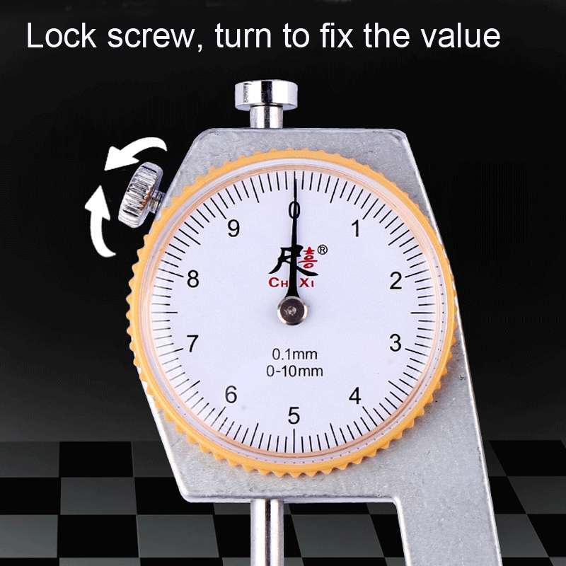 CHIXI Handheld Thickness Gauge Paper Thickness Gauge, Specification: Ordinary 0-20mm Flat Head
