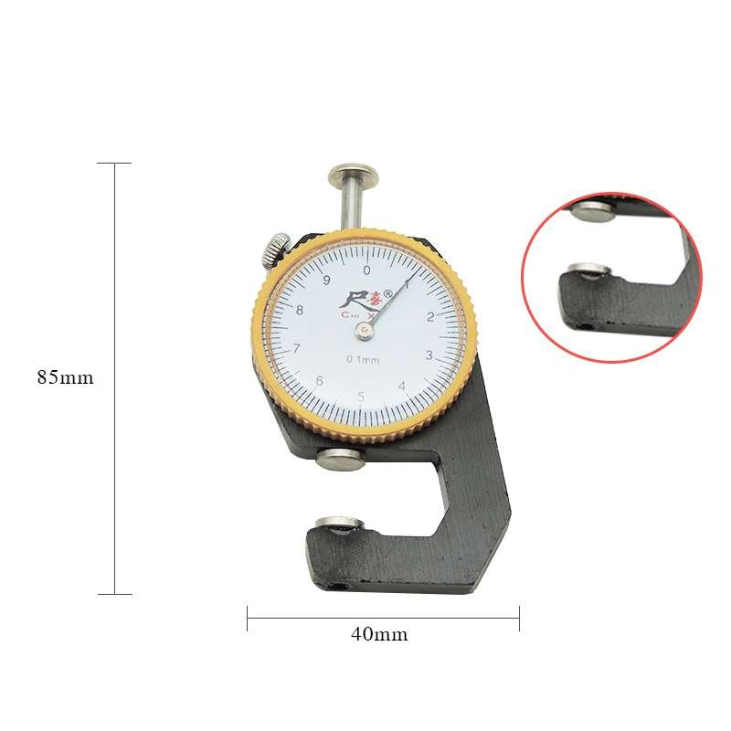 CHIXI Handheld Thickness Gauge Paper Thickness Gauge, Specification: Ordinary 0-10mm Flat Head