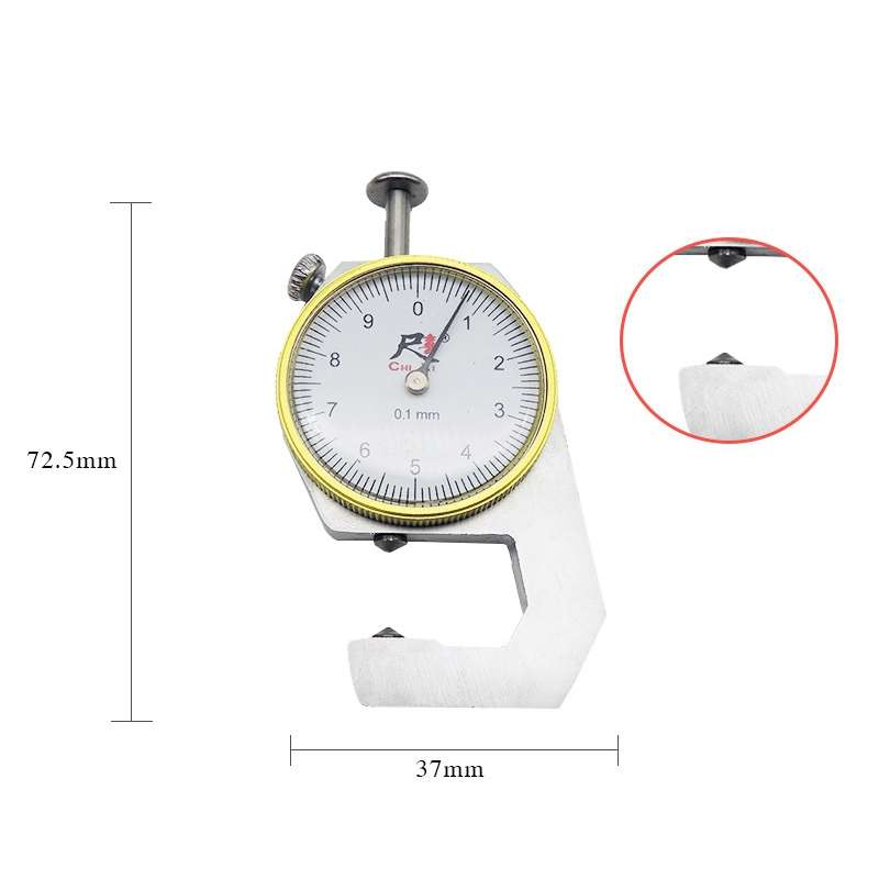 CHIXI Handheld Thickness Gauge Paper Thickness Gauge, Specification: Boutique 0-10mm Pointed Head