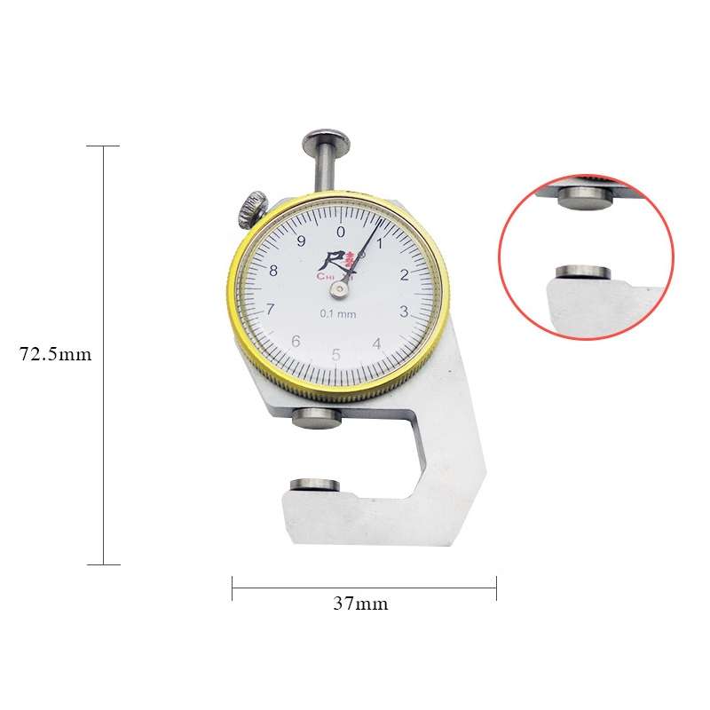 CHIXI Handheld Thickness Gauge Paper Thickness Gauge, Specification: Boutique 0-10mm Flat Head