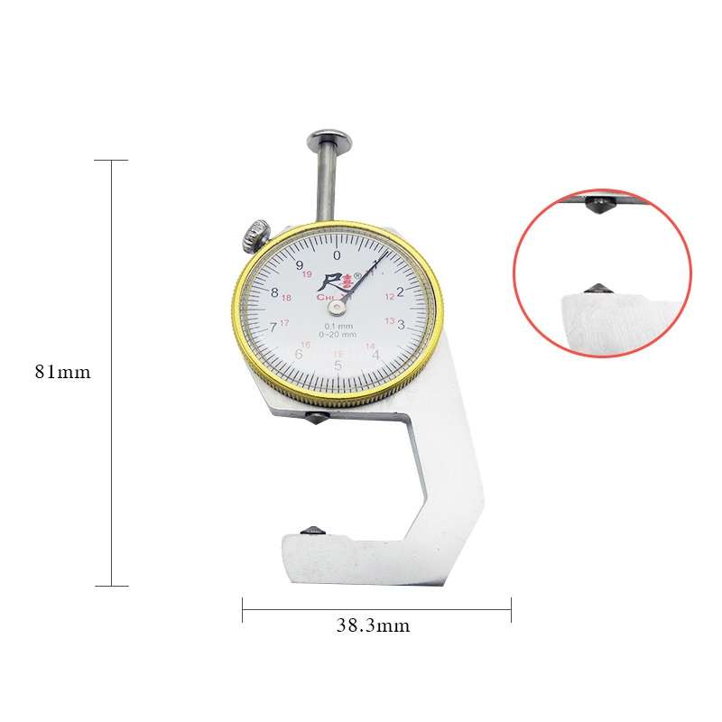 CHIXI Handheld Thickness Gauge Paper Thickness Gauge, Specification: Boutique 0-20mm Pointed Head