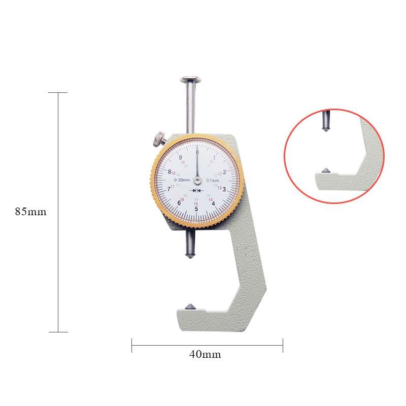 CHIXI Handheld Thickness Gauge Paper Thickness Gauge, Specification: Mid-range 0-30mm Pointed Head