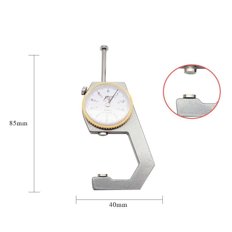 CHIXI Handheld Thickness Gauge Paper Thickness Gauge, Specification: Mid-range 0-30mm Flat Head