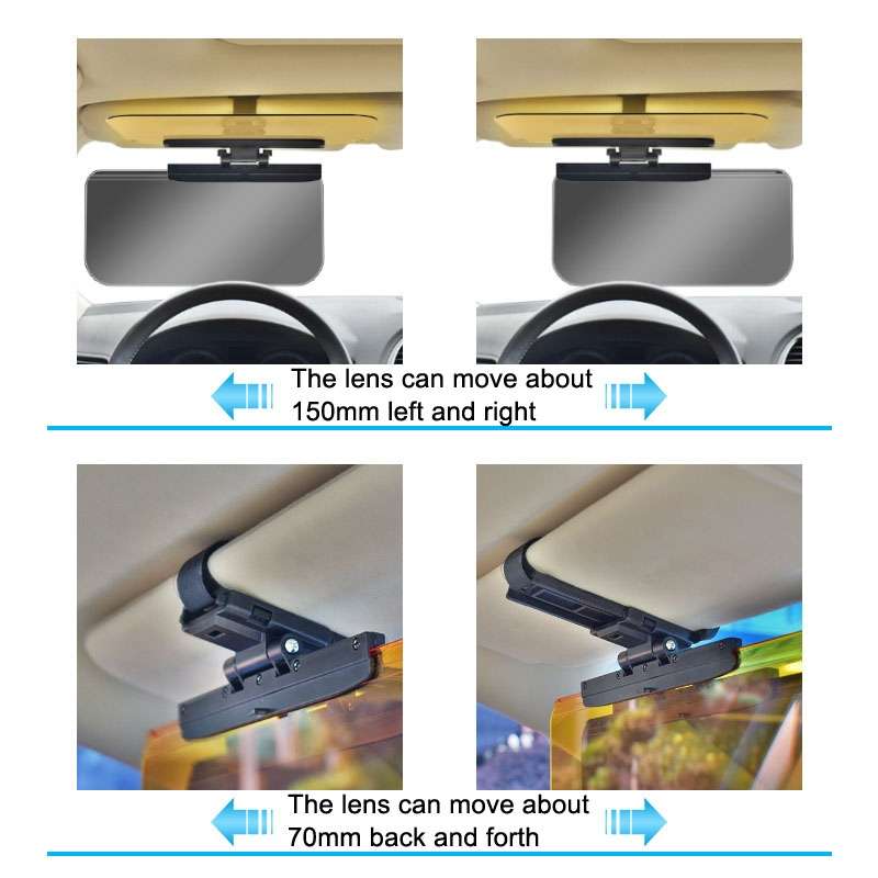 SHUNWEI Car Anti High Beam Visor Night Vision Glasses, Style: Day and Night Use