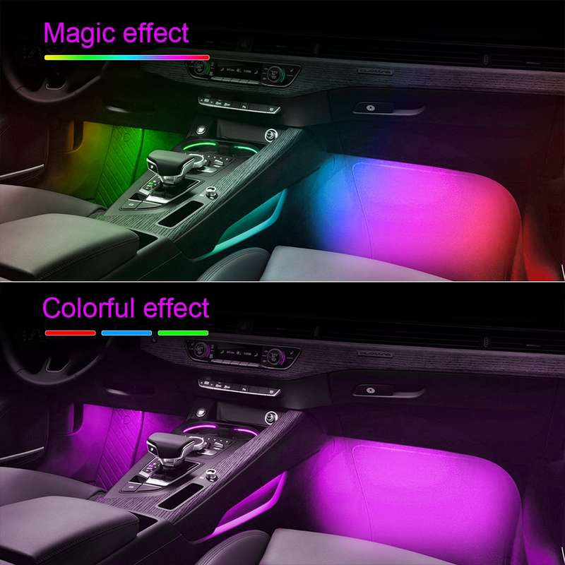 SKS-JZ-10 Symphony Car USB Foot Atmosphere Light(76 Lights)