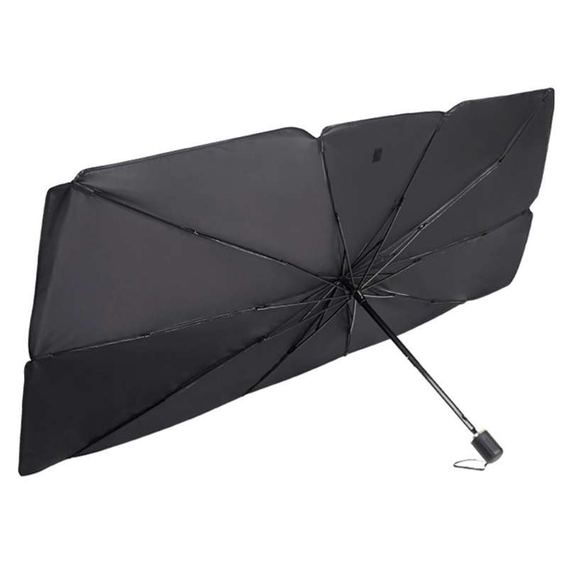 Car Windshield Telescopic Folding Thermal Insulation Parasol, Size: Silver Coated Small