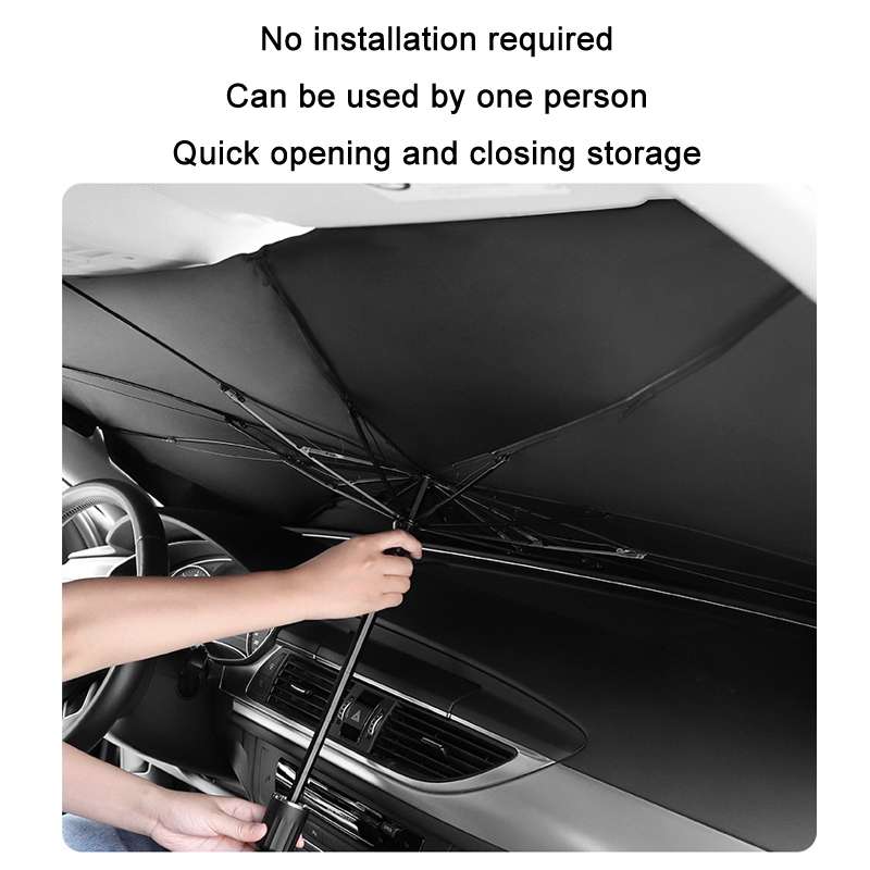 Car Windshield Telescopic Folding Thermal Insulation Parasol, Size: Silver Coated Small