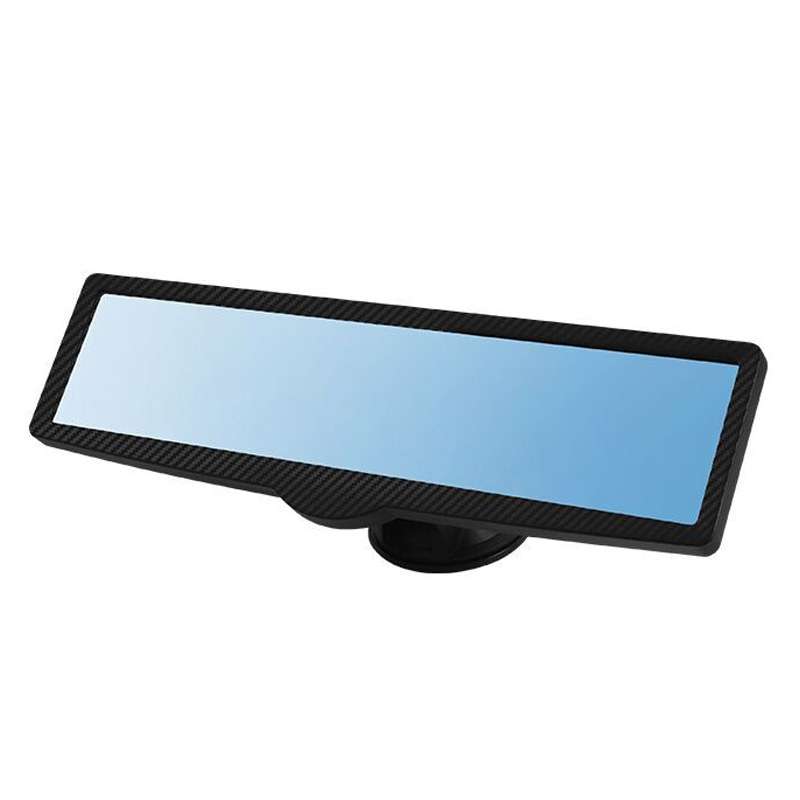 CZC-255 Car Glue Injection Suction Cup Carbon Fiber Rearview Mirror(Blue Mirror)