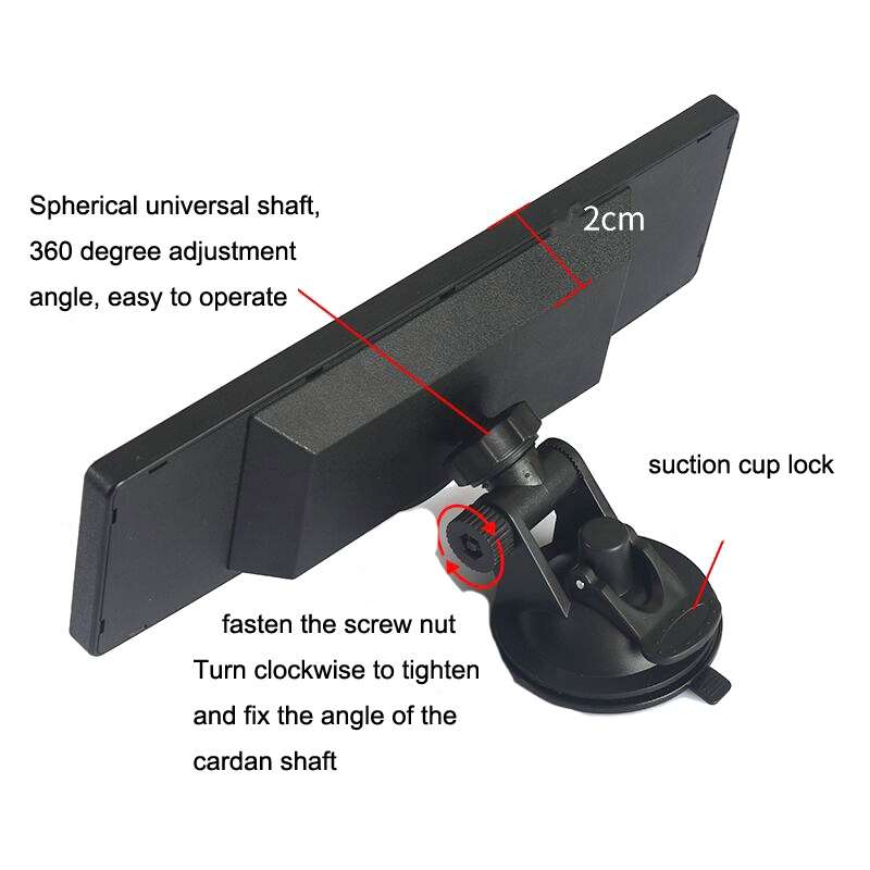 CZC-255 Car Glue Injection Suction Cup Carbon Fiber Rearview Mirror(Blue Mirror)