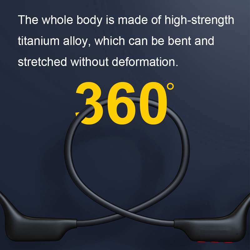 GCRT-X6 Earhook Bone Conduction Sports Bluetooth Headphones(Black)
